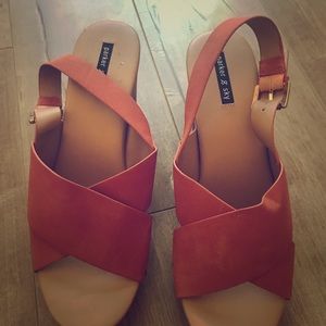 Parker & Sky Coral Wedge Sandal